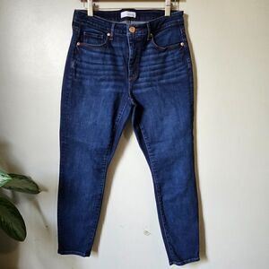 EUC MADE & LOVED LOFT BLUE JEANS CURVY SKINNY CROP SIZE 8/29 WOMENS